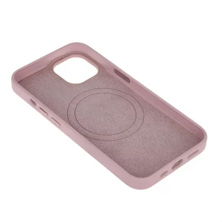 Mag Leather Apple iPhone 16 Plus (6.7) MagSafe tok (vezetéknélküli töltéshez) pink