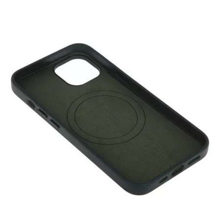 Mag Leather Apple iPhone 16 Plus (6.7) MagSafe tok (vezetéknélküli töltéshez) zöld
