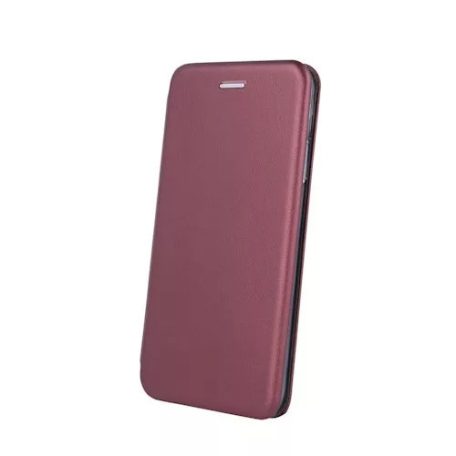 Forcell Elegance Samsung A366 Galaxy A36 5G oldalra nyíló mágneses könyv tok szilikon belsővel burgundi