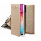 Smart magnet Xiaomi Redmi Note 14 5G oldalra nyíló mágneses könyv tok szilikon belsővel arany