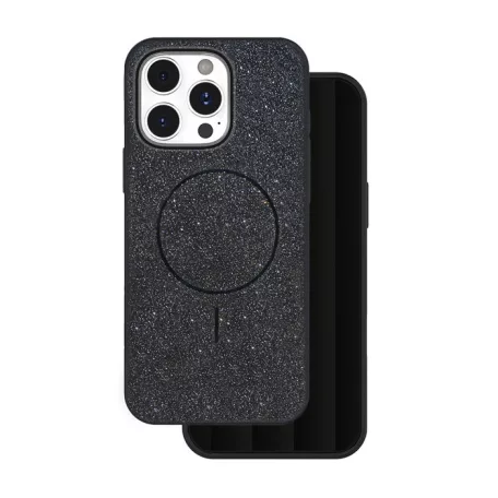 Glitter Thin Mag Apple iPhone 15 Pro (6.1) Magsafe TPU tok fekete