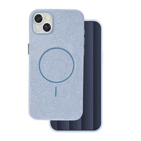 Glitter Thin Mag Apple iPhone 15 Pro (6.1) Magsafe TPU tok kék