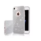 Glitter (3in1) - Apple iPhone 16e / 17e (6.1) ezüst szilikon tok