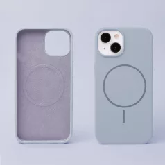   Silicon Thin Mag Apple iPhone 16e (6.1) Magsafe TPU tok világoskék