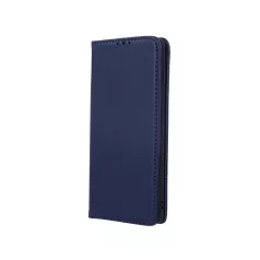   Genuine Leather Samsung A135F Galaxy A13 4G oldalra nyíló mágneses bőrhatású könyv tok szilikon belsővel kék