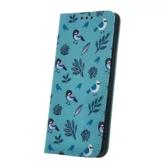   Smart Trendy - Samsung A202F Galaxy A20e (2019) oldalra nyíló mágneses könyv tok szilikon belsővel (Winter Birds)