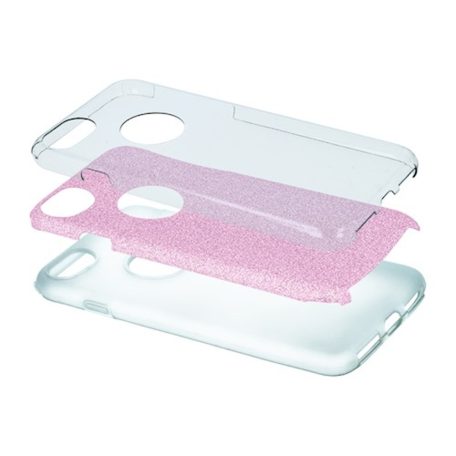 Glitter (3in1) - Samsung A556 Galaxy A55 5G pink szilikon tok