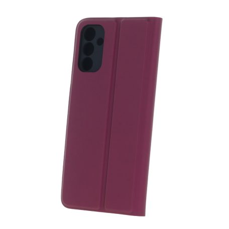 Smart Soft Samsung A556 Galaxy A55 5G oldalra nyíló mágneses könyv tok szilikon belsővel burgundy