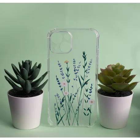 Ultra Trendy - Samsung A155 / A156 Galaxy A15 4G / 5G virágmintás ütésűálló szilikon tok (Meadow3)