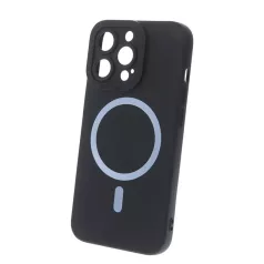   Silicon Mag Case Apple iPhone 15 (6.1) kameravédős szilikon tok fekete