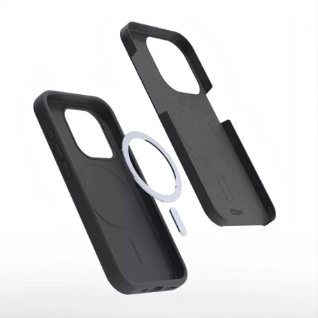 Etteri Silicone Apple iPhone 15 Pro Max (6.7) mágneses MagSafe tok (vezetéknélküli töltéshez) fekete