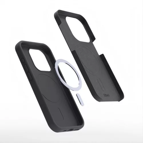 Etteri Silicone Apple iPhone 16 Pro Max (6.9) mágneses MagSafe tok (vezetéknélküli töltéshez) fekete