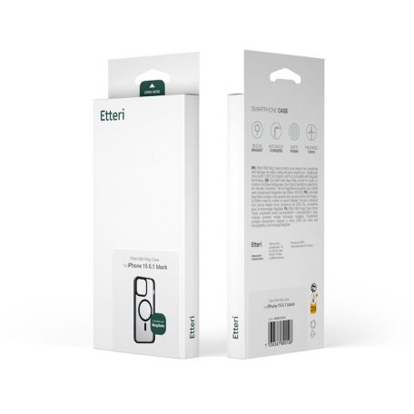 Etteri Matt  Apple iPhone 16 Pro Max (6.9) mágneses MagSafe tok (vezetéknélküli töltéshez) fekete