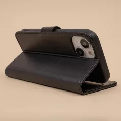   Smart Classic Honor 400 Lite oldalra nyíló mágneses könyv tok szilikon belsővel fekete