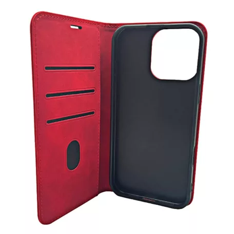 Smart Suede Honor 400 oldalra nyíló puha tapintású könyv tok, piros