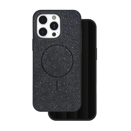 Glitter Thin Mag Apple iPhone 17 Pro Max (6.9) Magsafe TPU tok fekete