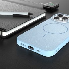   Glitter Thin Mag Apple iPhone 17 Pro Max (6.9) Magsafe TPU tok kék