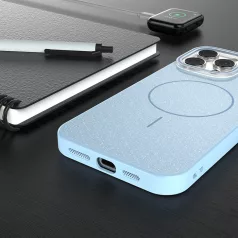  Glitter Thin Mag Apple iPhone 17 Air (6.6) Magsafe TPU tok kék