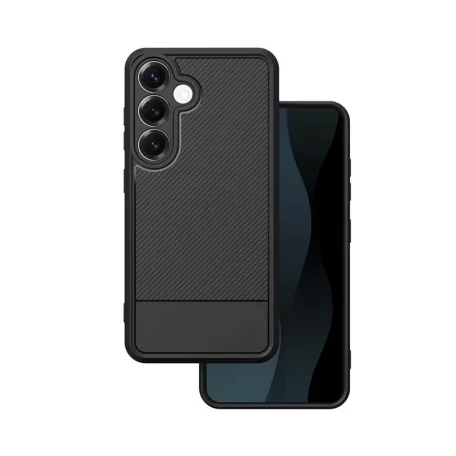 Samsung S931 Galaxy S25 Simple Carbon vékony TPU tok fekete