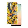 Glow Glam - Samsung Galaxy A17 4G / A17 5G / A18 5G virágmintás szilikon tok, sárga