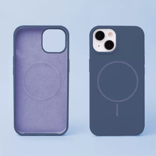 Silicon Thin Mag Apple iPhone 17 / iPhone 18 Magsafe TPU tok sötétkék
