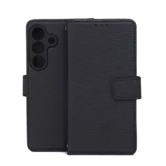   Smart Triangle Samsung S942 Galaxy S26 oldalra nyíló könyvtok szilikon belsővel fekete