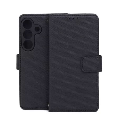 Smart Triangle Samsung S942 Galaxy S26 oldalra nyíló könyvtok szilikon belsővel fekete