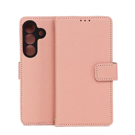 Smart Triangle Samsung S942 Galaxy S26 oldalra nyíló könyvtok szilikon belsővel pink