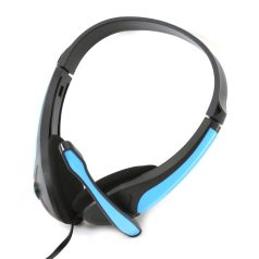   Freestyle HIFI sztereó fejhallgató állítható mikrofonnal, USB csatlakozóval kék