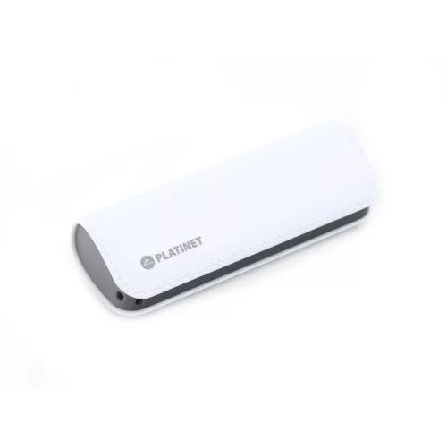 Platinet power bank 2600mAh USB 5V 1A micro USB adatkábellel fehér 5W