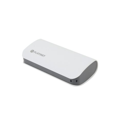 Platinet power bank 5200mAh USB 5V 2.2A microUSB adatkábellel fehér 11W