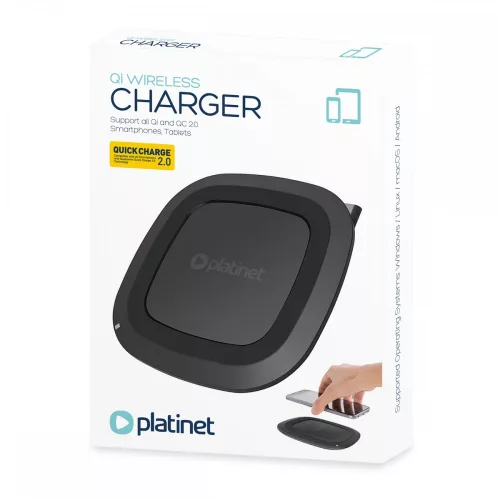 Platinet vezeték nélküli QuickCharge 2.0 vezeték nélküli QI gyorstöltő (10W)