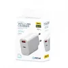 Platinet hálózati gyorstöltőfej USB és Type-C csatlakozóval 2x5V/3A fehér (30W)