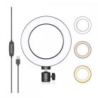 Platinet PMRL8 Ring Light 8" Led selfielámpa telefontartóval és tripod állvánnyal