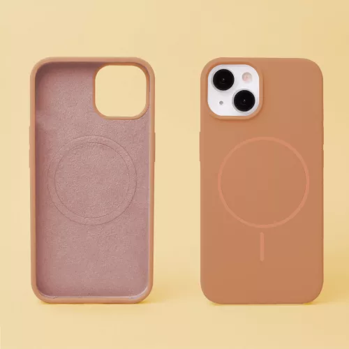 Silicon Thin Mag Apple iPhone 17 / iPhone 18 Magsafe TPU tok karamell