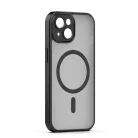 Mag Matt Apple iPhone 15 (6.1) MagSafe TPU/PC tok beépített mágneses gyűrűvel, fekete