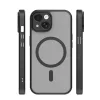 Mag Matt Apple iPhone 15 (6.1) MagSafe TPU/PC tok beépített mágneses gyűrűvel, fekete
