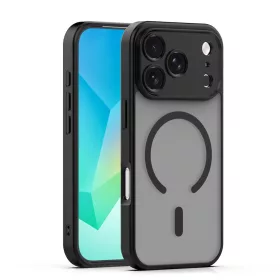   Mag Matt Apple iPhone 17 Pro Max, iPhone 18 Pro Max Magsafe TPU tok fekete