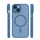 Mag Matt Apple iPhone 15 (6.1) MagSafe TPU/PC tok beépített mágneses gyűrűvel, sötétkék