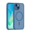 Mag Matt Apple iPhone 17 Pro Max / 18 Pro Max MagSafe TPU/PC tok beépített mágneses gyűrűvel, sötétkék