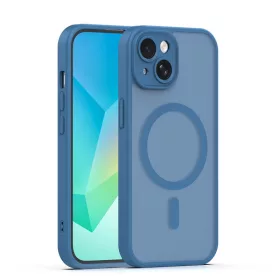   Mag Matt Apple iPhone 17 Pro Max / 18 Pro Max MagSafe TPU/PC tok beépített mágneses gyűrűvel, sötétkék