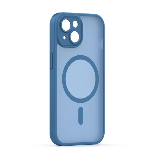 Mag Matt Apple iPhone 17 Pro Max / 18 Pro Max MagSafe TPU/PC tok beépített mágneses gyűrűvel, sötétkék