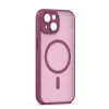 Mag Matt Apple iPhone 15 (6.1) MagSafe TPU/PC tok beépített mágneses gyűrűvel, bordó