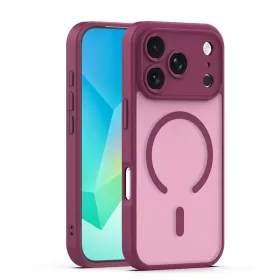   Mag Matt Apple iPhone 17 Pro Max, 18 Pro Max Magsafe TPU tok bordó