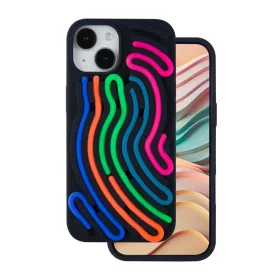   DIY Snake - Apple iPhone 15 (6.1) személyre szabható szilikon tok, fekete