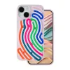 DIY Snake - Apple iPhone 15 (6.1) személyre szabható szilikon tok, pink