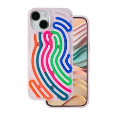   DIY Snake - Apple iPhone 15 (6.1) személyre szabható szilikon tok, pink