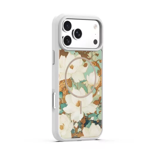 Golden Autumn Apple iPhone 17 Pro Max / iPhone 18 Pro Max mintás MagSafe TPU / PC tok szürke