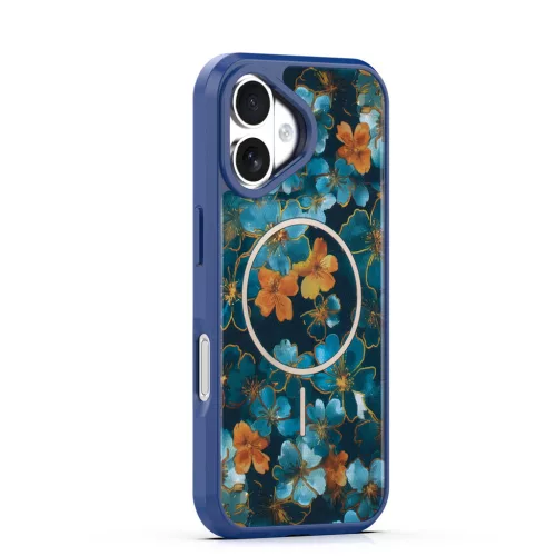Golden Autumn Apple iPhone 17 mintás MagSafe TPU / PC tok kék