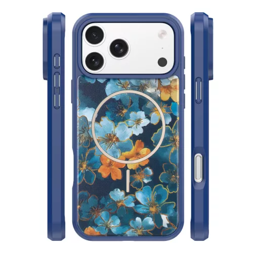 Golden Autumn Apple iPhone 17 Pro Max / iPhone 18 Pro Max mintás MagSafe TPU / PC tok kék